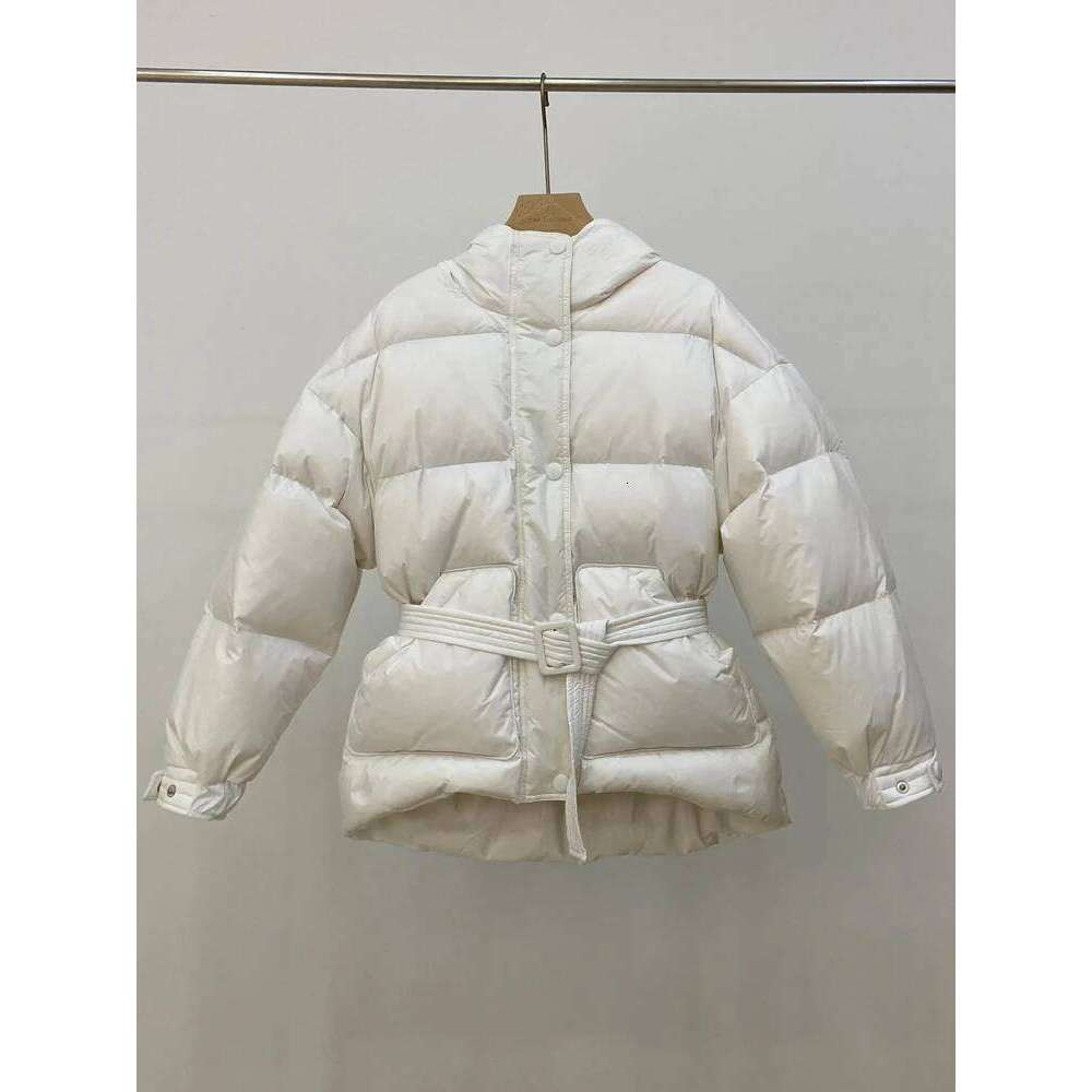 Janveny Fashion Women Jacket 2025 Winter 90% White Duck Down Coat Belted Thick Warm Female Feather Puffer Parkas MDNG