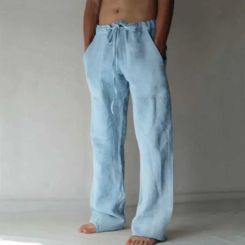 ropa hombre baggy pants Mens Cotton Linen Casual Pants Breathable Trousers Fitness Streetwear Clothing Jogging Autumn Summer y250716