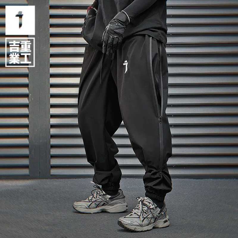 11 BYBBS DARK 2024 Mens Joggers Harem Trousers Summer Thin Cool Black Pants Zipper Design Elastic Waist Streetwear Pants y250716