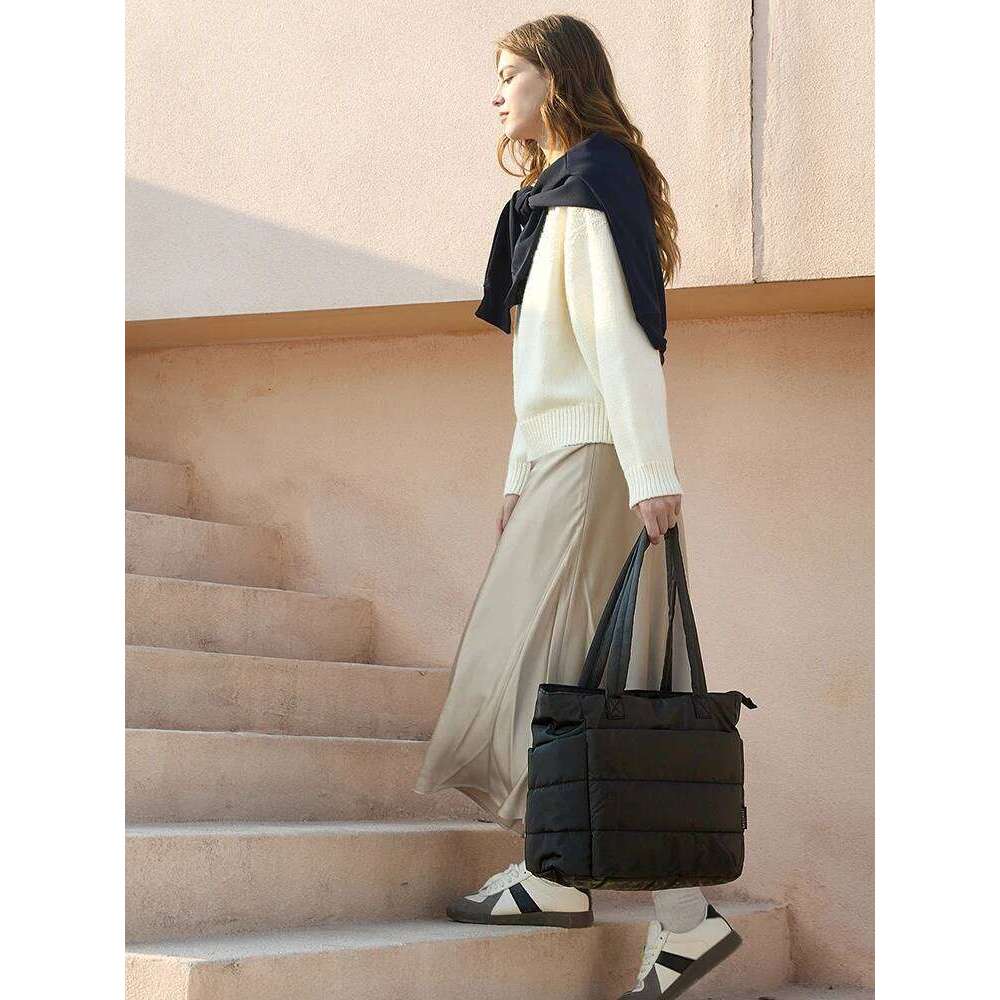 BAGSMART Women's Large Capacity Solid Color Tote Bag Versatile Handbag For Commuter Work Student Class Shopping Bag