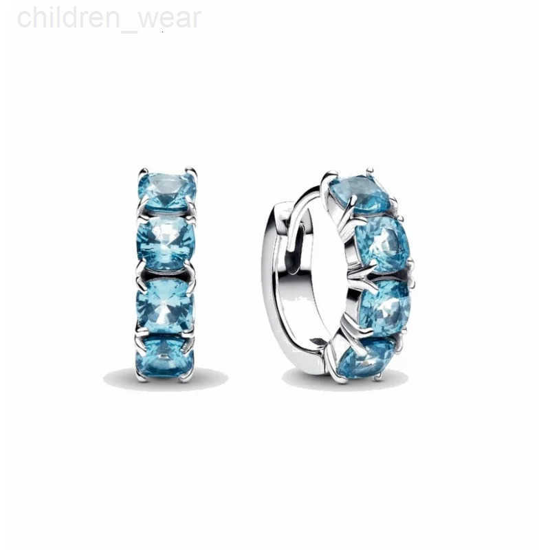 Disney New Shiny Blue and Yellow Hoop Earrings Seaside Heart Earrings Original Jewelry Gift for Women 2025 W20250716