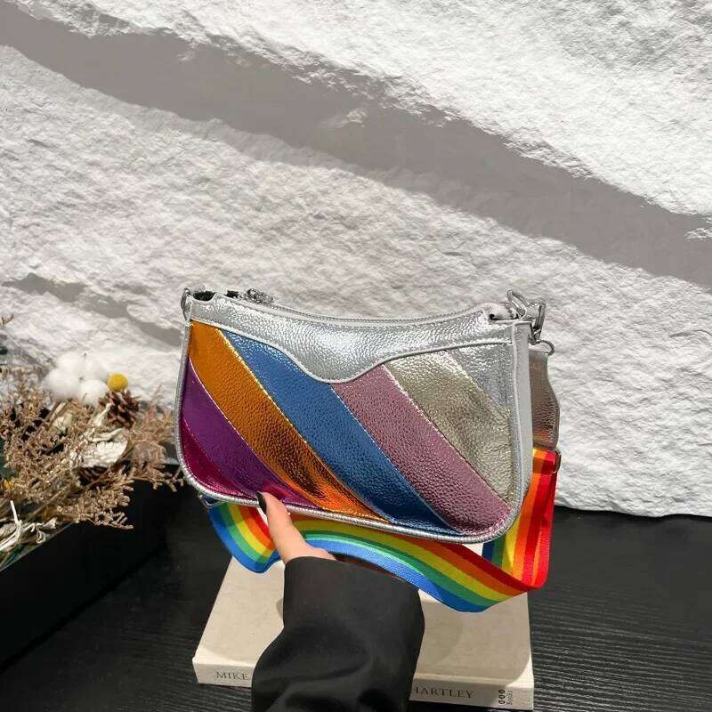Women Design Crossbody Shoulder Bags PU Leather Female Vintage Solid Color Messenger Bag Small Striped Handbag R31