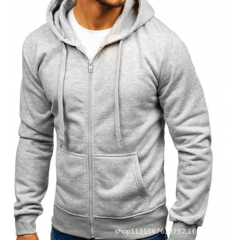 2025 Men's Zipper Hoodie Fleece Lined Hooded Sweatshirt Cardigan with Hood Customizable