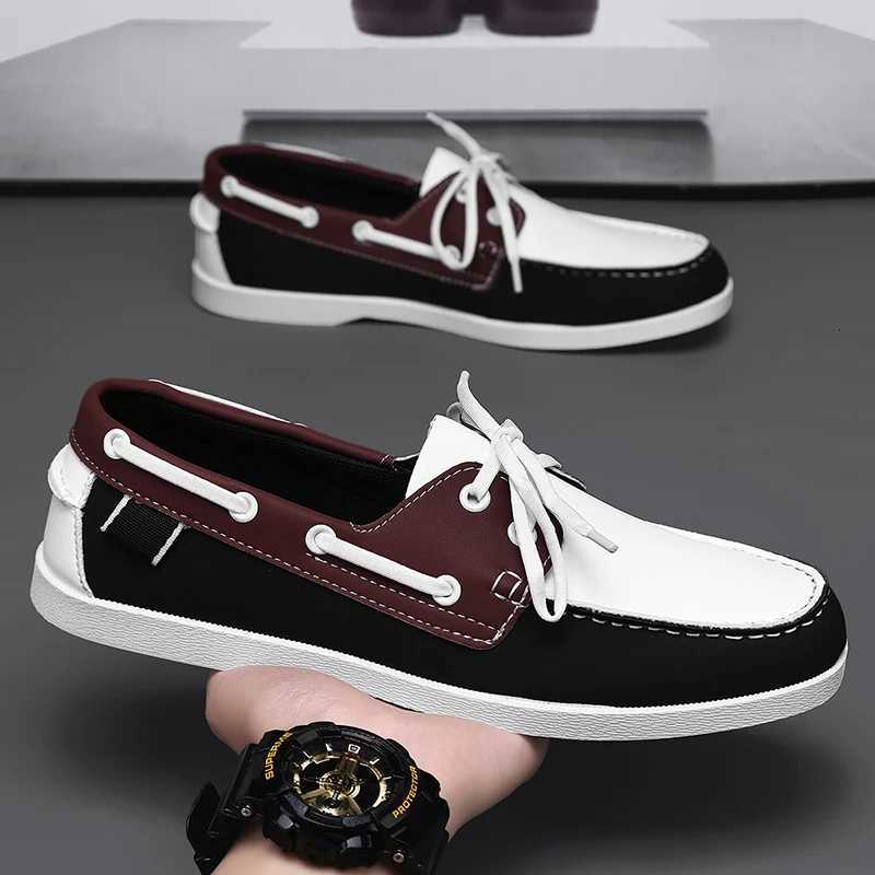 HKDQ Retro Mens Loafers Business Casual Leather Shoes For Men Large Size 40-48 Original Fashion Driving Footwear Men Boat Shoes W250716