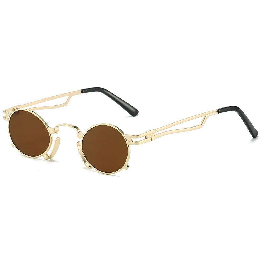 Fashion Women's Round Steampunk Sunglasses Men Unsiex Design Black Sun Glasses Punk Ladies Vintage Shades Eyewear UV Protection