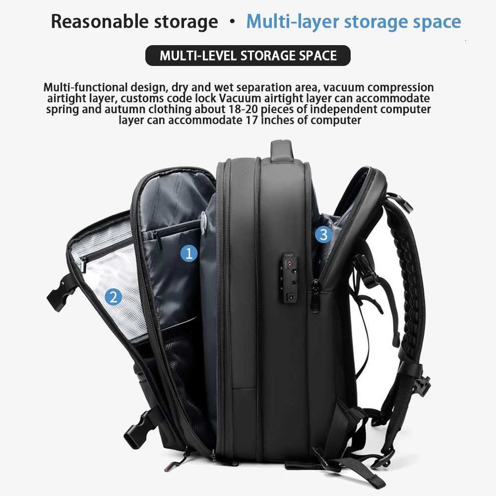 Travel Backpack Vacuum Compression Large Capacity Backpack 17 inch Laptop Backpack Expanded Hiking Outdoor Backpack S250715