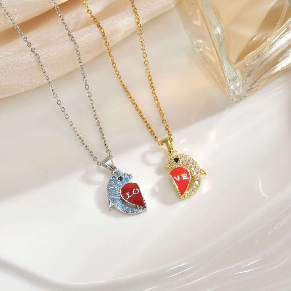 Hot Selling LOVE Heart Couple Magnet Attraction Pendant Women Necklace Clavicle Chain Jewelry 71F