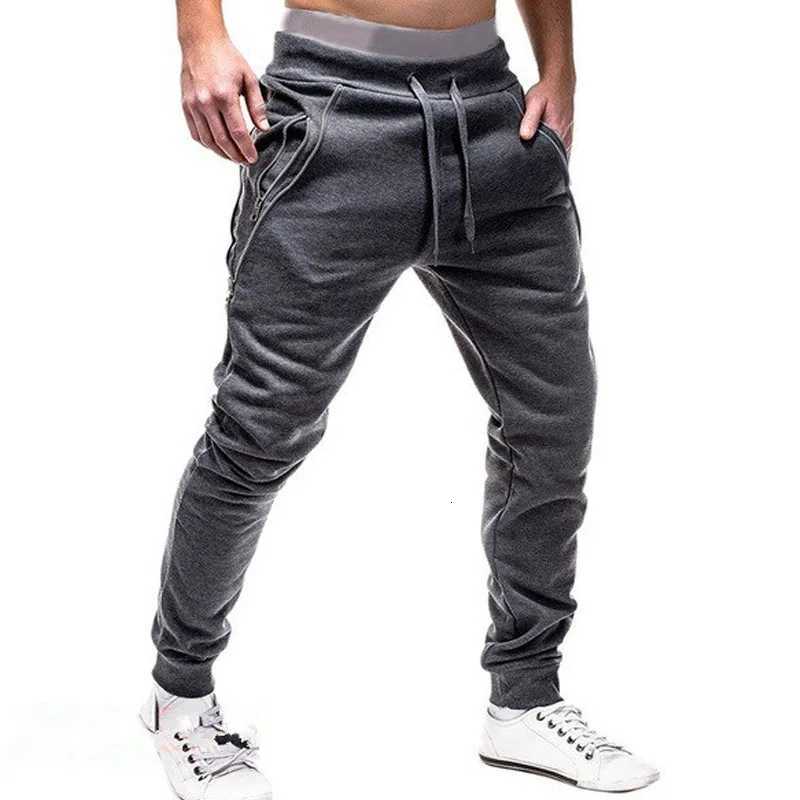 New Casual Pants Men Solid Mid Waist Streetwear Trousers Men Zipper Pockets Full Length Mens Joggers Pants 3XL Mens Pants y250716