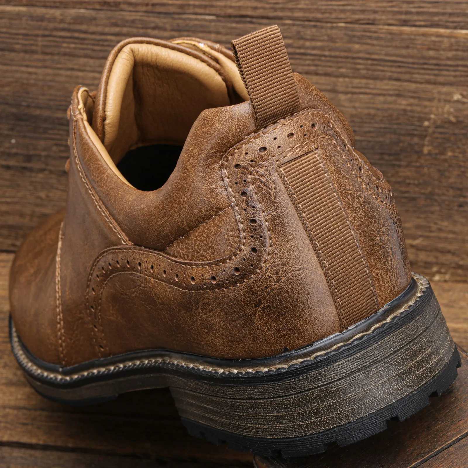 40~46 Casual Shoes Men Fashion Brand Comfortable 2024 Leather Shoes Men #Al7261 W250716