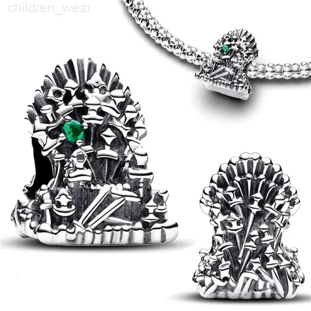 Disney 925 Silver Original Miniso Charms Fit Bracelet Dragon Wolf Chair Egg Sword Beads Charm for Women Jewelry Making Accessories Gift W20250716