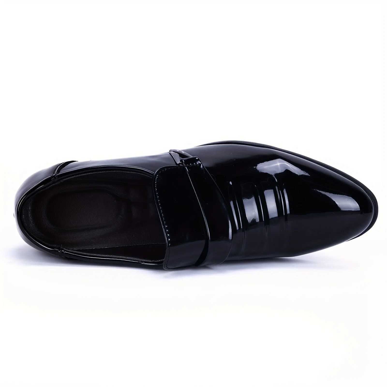 Mens Pointed Toe Tuxedo Casual Shoes Wedding Party Fashion Shoes Y250715