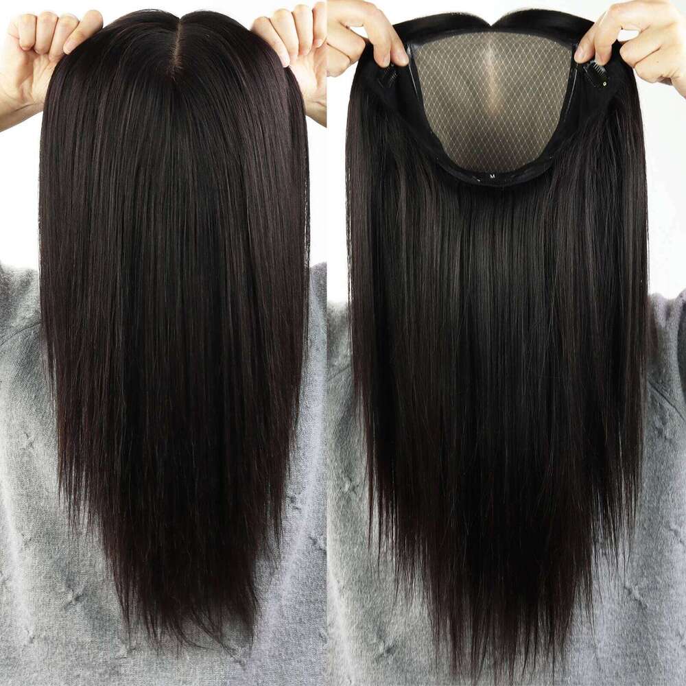 20inch Base Full Lace for Women Real Virgin European Human Hair Wig PU front Silk Top with Elastic Net Wear to go Fiber hair