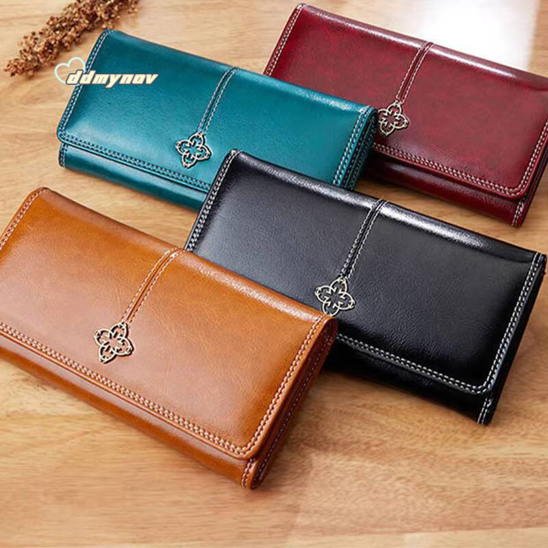 Leather Wallet Woman Luxury Long Wallets Fashion Women Purses Money Bags Handbags Womens Purse Cards Holder ddmynov