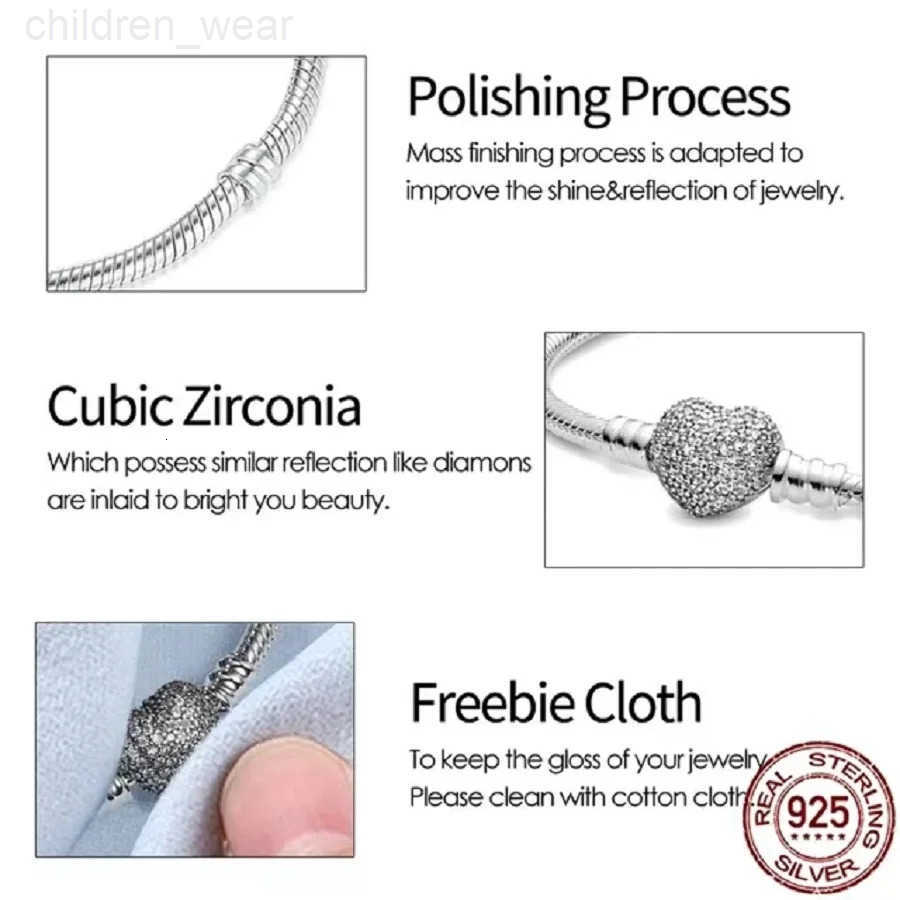 Disney Hot Selling S925 Sterling Silver Heart-Shaped Crown Snake Bone Bracelet Suitable for Pandora Bracelets Womens Fashion Jewelry W20250716