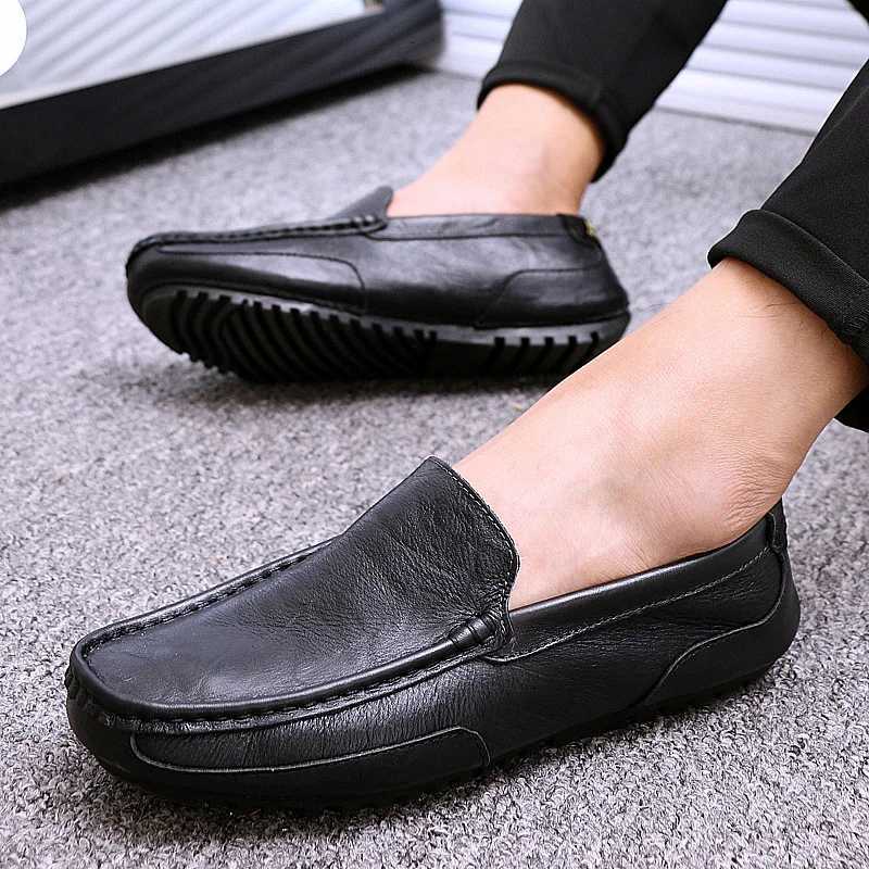 Man Leather Shoes Handmade High-Quality Loafers Summer New 2023 Outdoor Casual Driving Shoes Sneakers Men Luxury Large Size 47 W250716