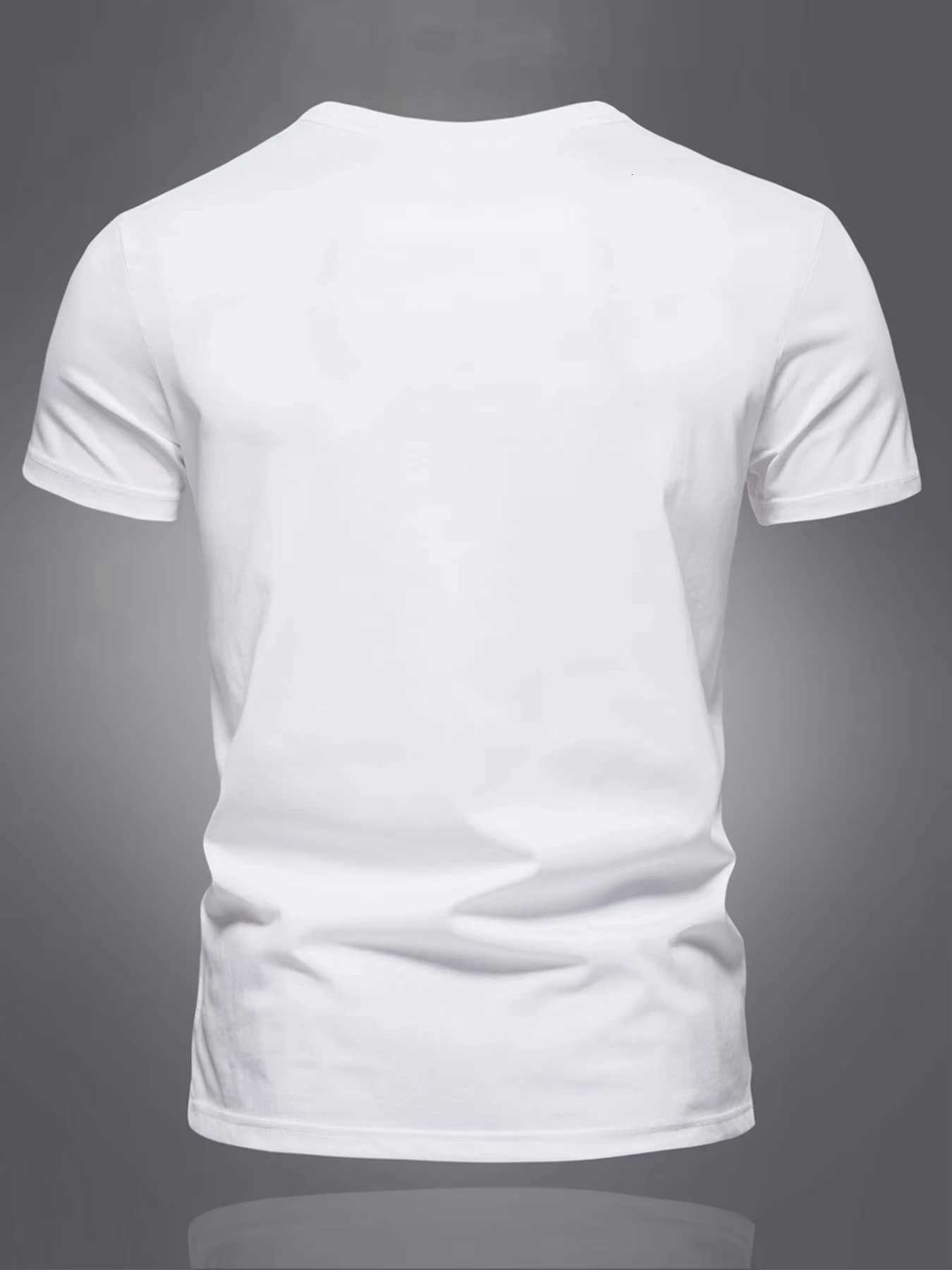 Summer mens Cotton T-shirt Casual Fashions Sports Top Loose Simple Letter Pattern Printed Scriptures Round Neck Short Sleeved Z250715