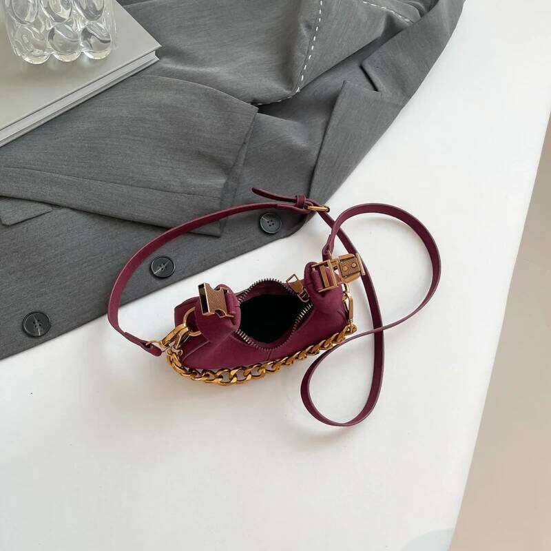 Mini PU Leather Saddle Shoulder Bag for Women Winter New Trend Handbags and Purses Females Crossbody Bags