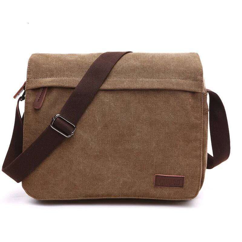 Designer Luxury Fashion Solid Vintage Canvas Messenger Satchel Bags Buckle Casual Portable Shoulder Bag Korean Trend Simple Pack For Men 2020