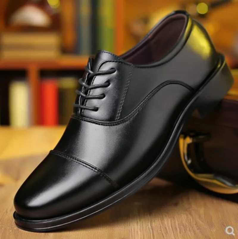 Formal Business Shoes Mens Soft Sol Black Casual Mens Shoes Youth Comfortable Wear-resistant Leather Shoes Oxford Shoes for Men Y250715