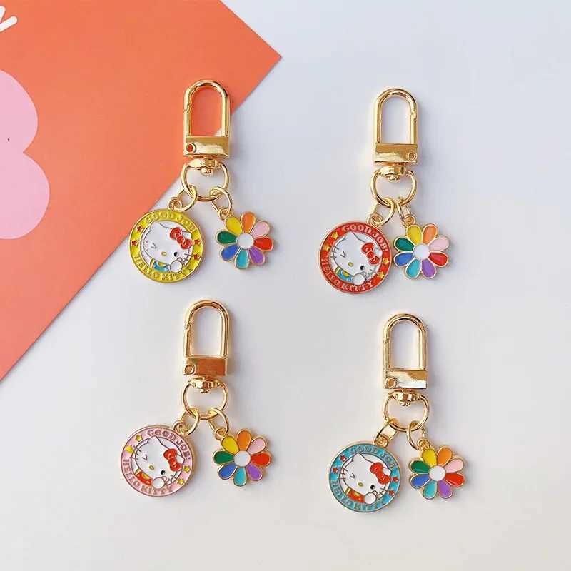 Sanrio Hello Kitty Keychain Pendant Women Jewelry Fashion Cartoon Anime Keychains Rings Backpack Decorative AirPods Charm Gift w250716