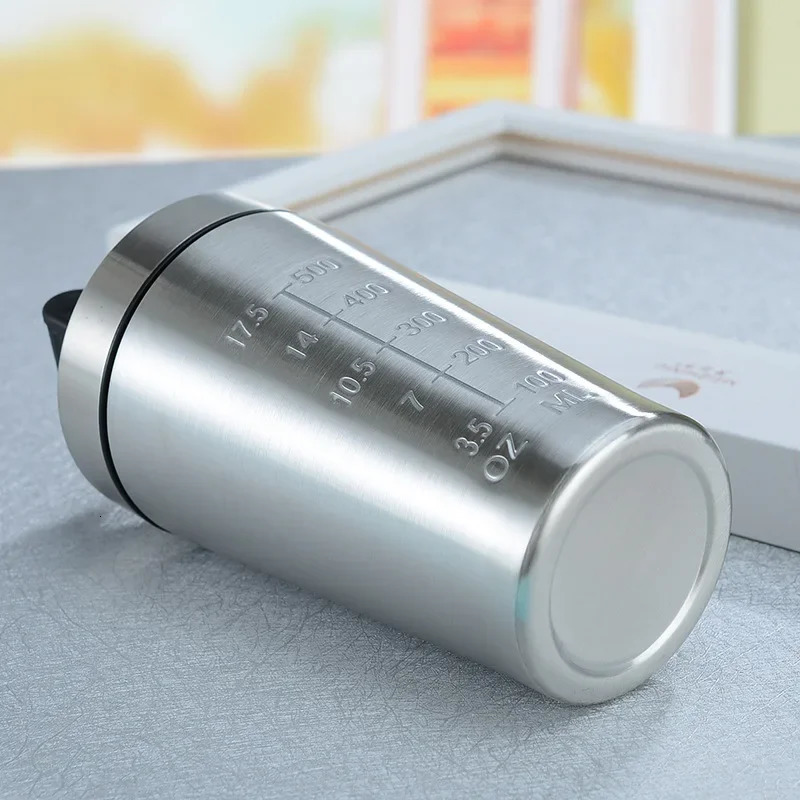 Stainless Steel Shaker Bottle Protein Powder Shaker Fitness 500750ml Water Bottle Cup Mixer Water Bottles Gym Sports Bottle 250715