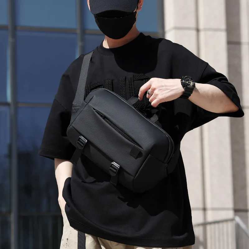 Mens Bag With Large Capacity Trendy Versatile able Casual Simple Waterproof Single Shoulder Cross Body Bag