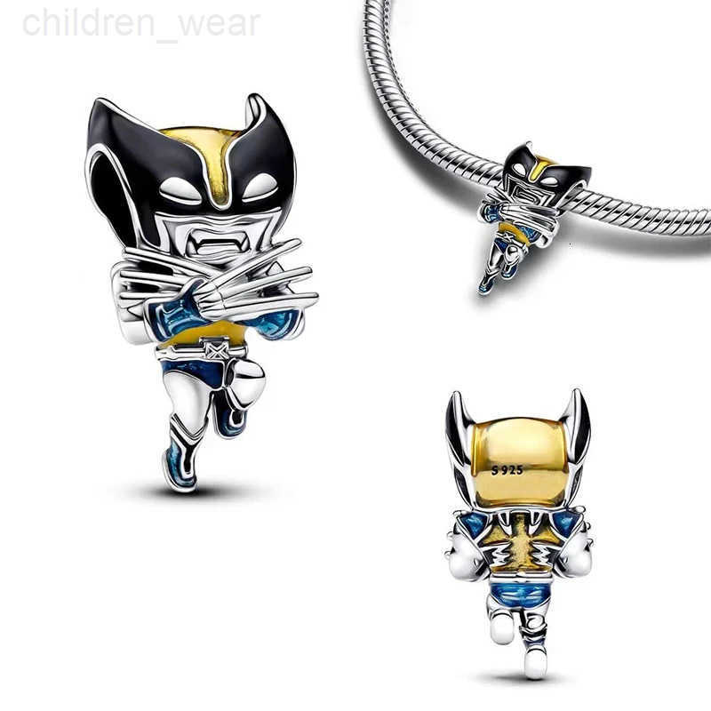 Disney Collection Original Bracelet Iron Man Spider Man Pendant Gift Charms Silver 925 Silver Deadpool Wolverine Charm Beads W20250716