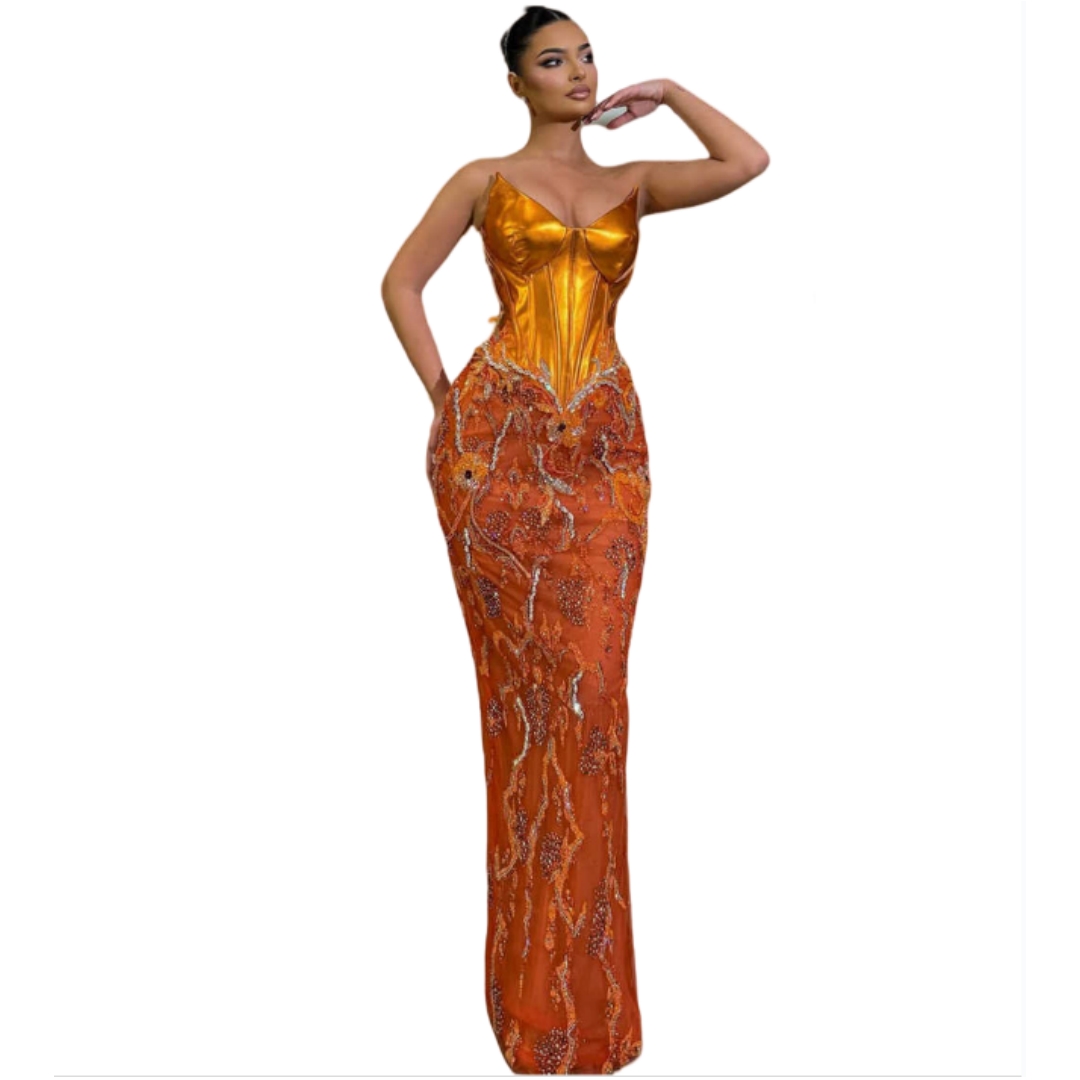 Shine Prom Dress Sequined Appliques Prom Gowns Full Sleeve Split Satin Evening Dress Beads Robes De Mariee Plus Size vestido de novia Customized