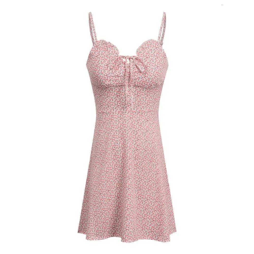 2024 Summer Sexy Floral Camisole Dress for Women Sexy Bodycon Short Sundress Mini Skirt Female Beach Vacation Dress L XL R250716