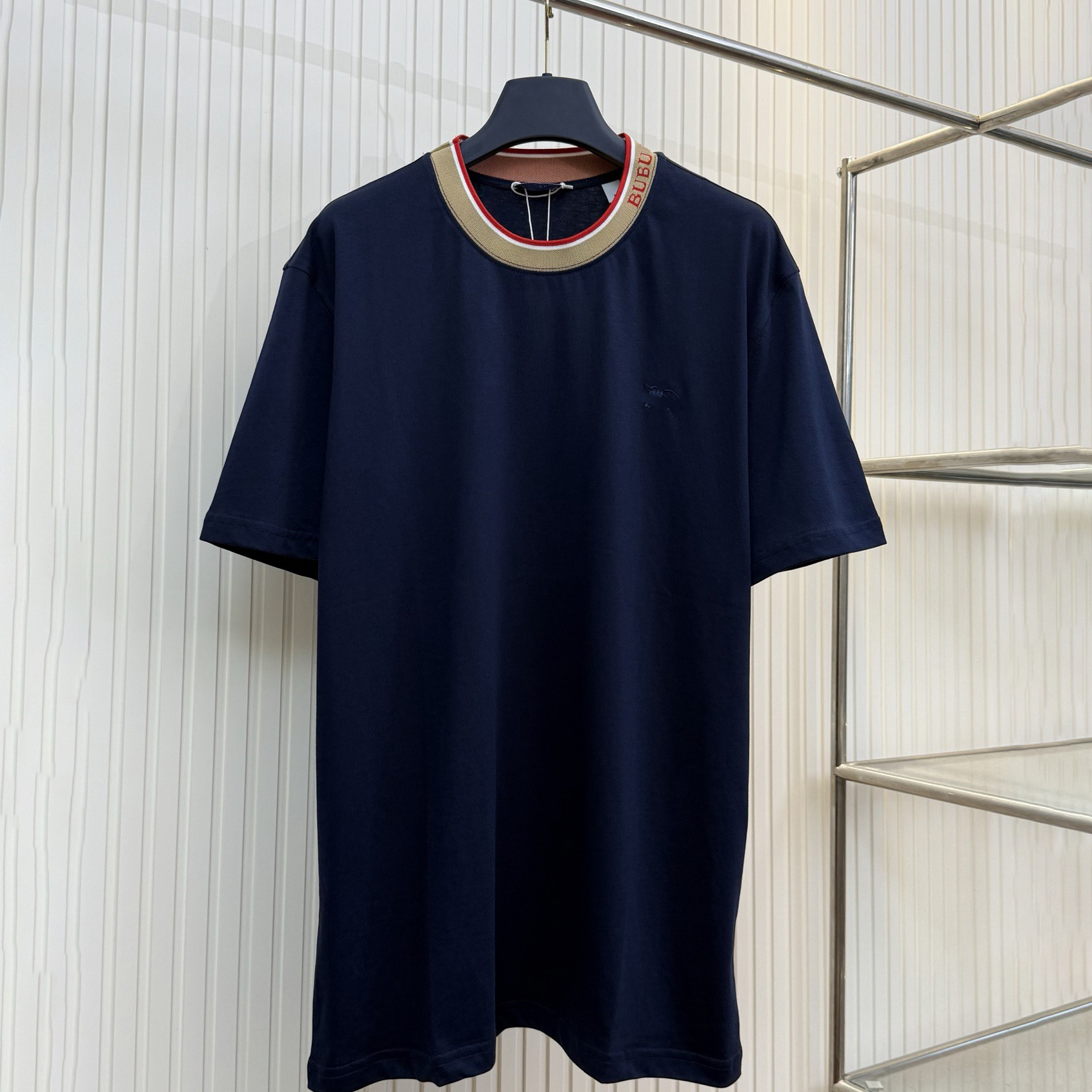 High quality designer men's T-shirt, summer pure cotton round neck T-shirt, polo shirt, casual sports loose T-shirt, fashionable letter embroidery top