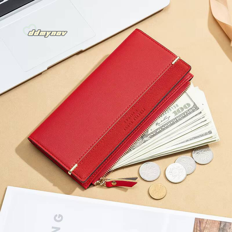 Fashion Long Korean Style Brand Women Zipper Ladies Phone Wallet Two Fold Female Coin Purse Card Holders ddmynov