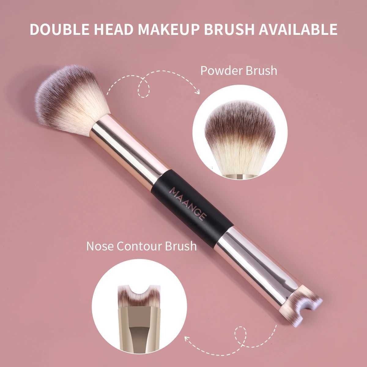 3pcs Makeup Brushes Set Facial Foundation Mask Brush for Liquid Cream Cosmetics Blending U-Shaped Top Powder Nose Contour XJ2500716