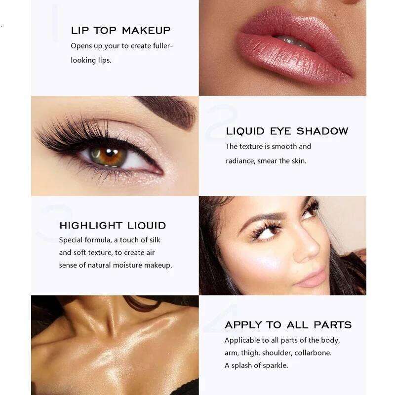 Liquid Highlighter Contouring Pearlescent Makeup Brightener Bronzer Glow Body Face Contour Shimmer Cosmetics X250716