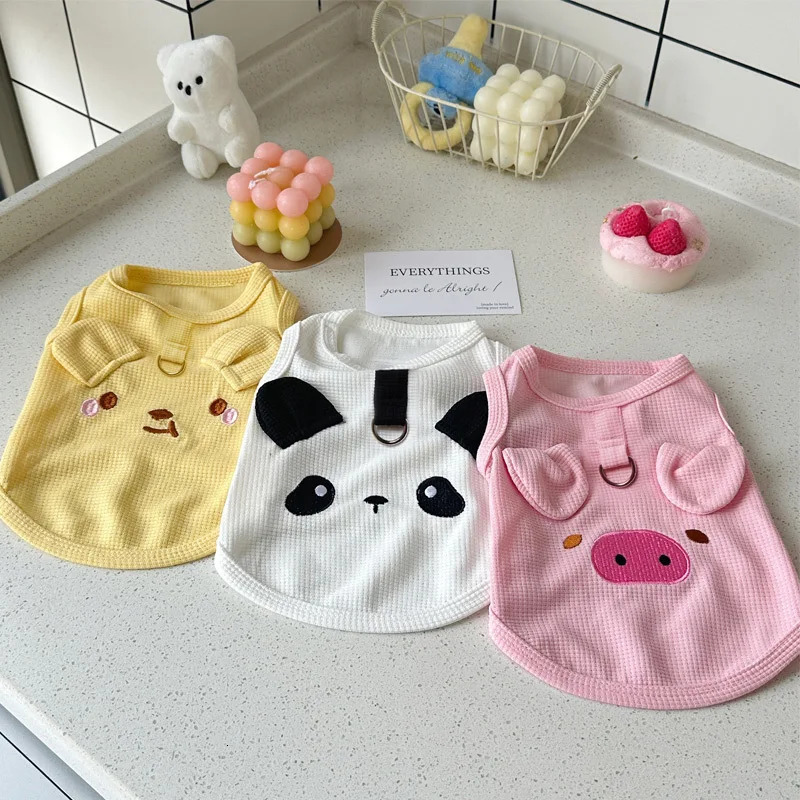 Summer Dog Clothes for Small Dogs Thin Cute Vest Puppy Breathable Chihuahua Cat Pet Supplies 250711