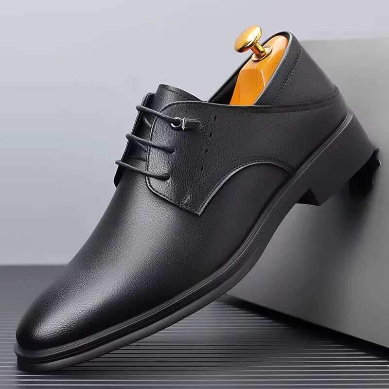 Spring/Summer New Men Shoes Comfy Luxury White Black Men Casual Shoes Lace Up Business Style Dress Shoes Men Loafer Shoes Y250715