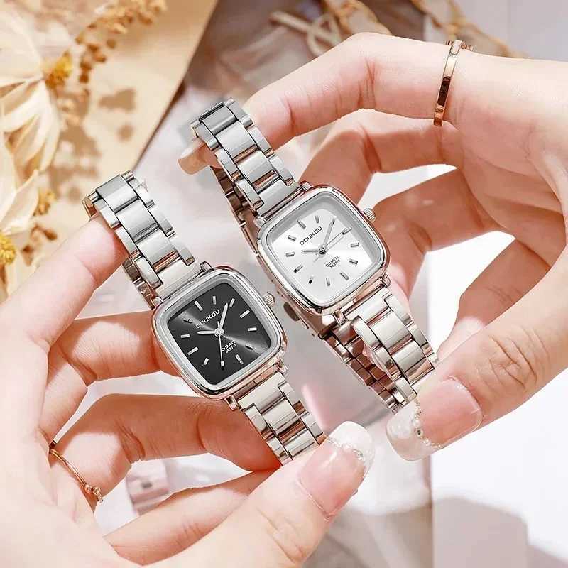New Brand Wen Stainless Steel Strap Ladies Wrist Korean Student Small Square Quartz Ice Watches for Women Y250715