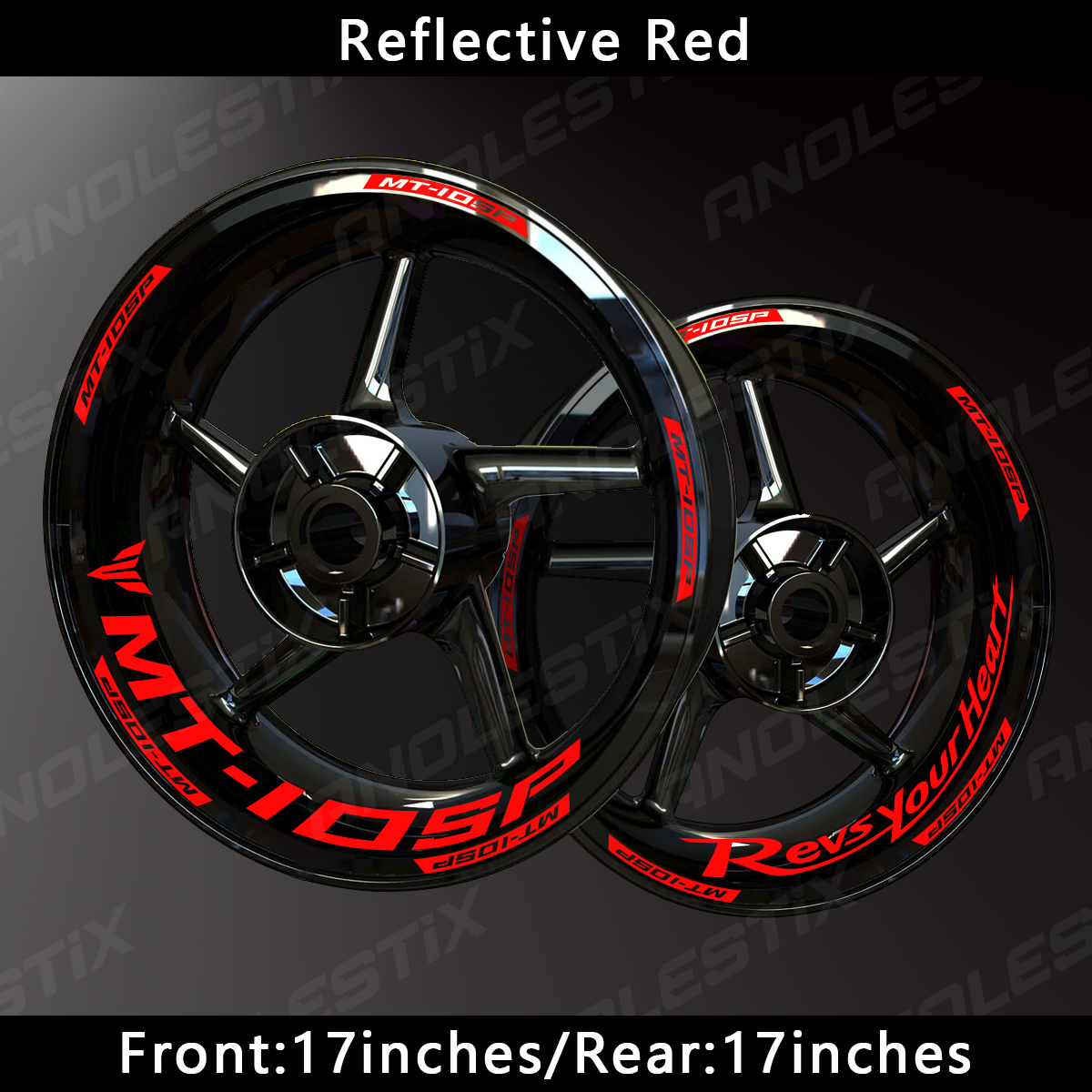 AnoleStix Customized Reflective Motorcycle Wheel Sticker Hub Decal Rim Stripe Tape For YAMAHA MT-10 SP MT10 SP