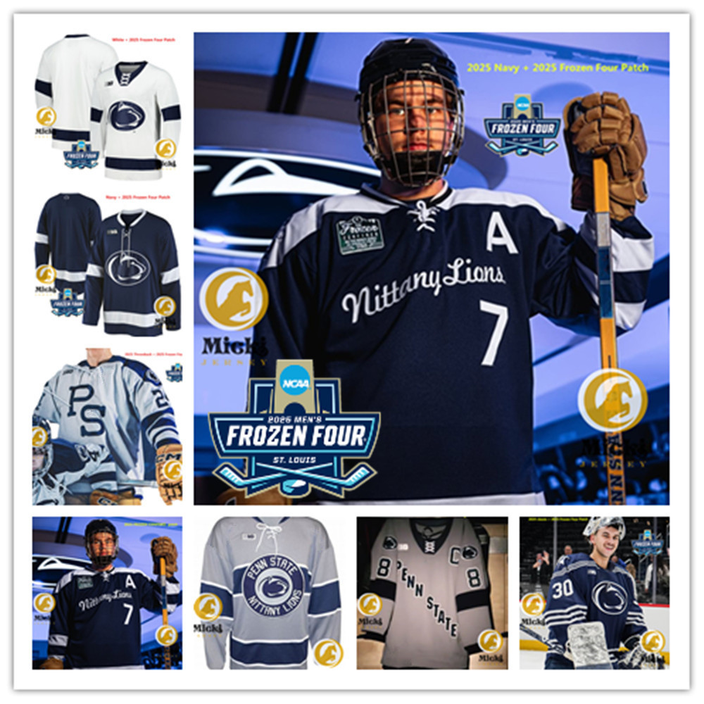 Cole Hults Gavin McKenna 2025 PennState NittanyLions Hockey Jersey Casey Bailey 17 Evan Barratt Trevor Hamilton Vince Pedrie Jacques Bouquot PennState Jerseys