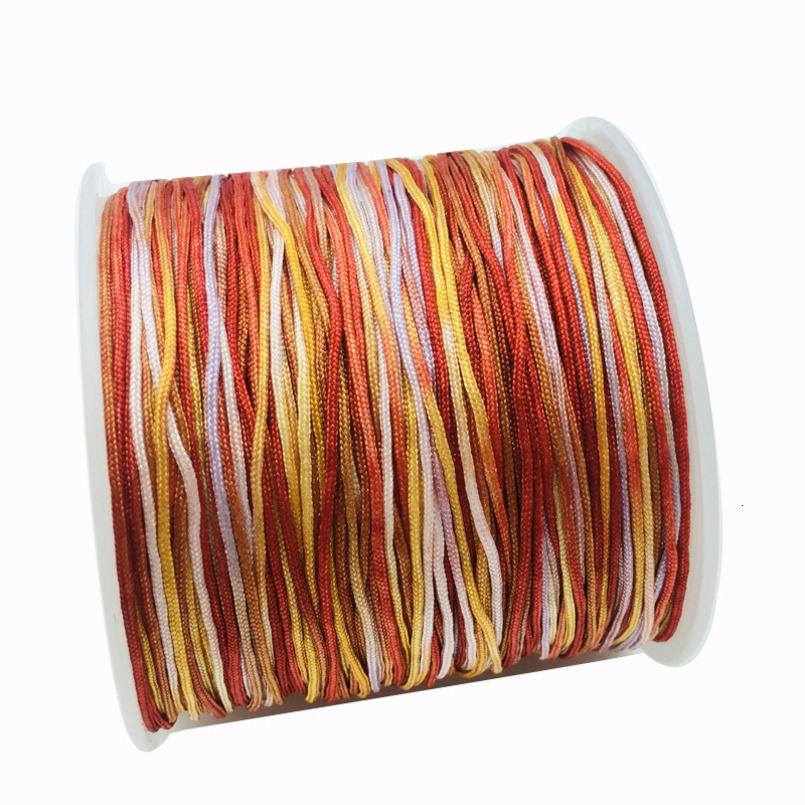 72 No. Gradient Dyed Jade Thread 0.8mm Multicolor Dragon Boat Festival Red Pendant Taiwan DIY Weaving Rope Chinese Knot