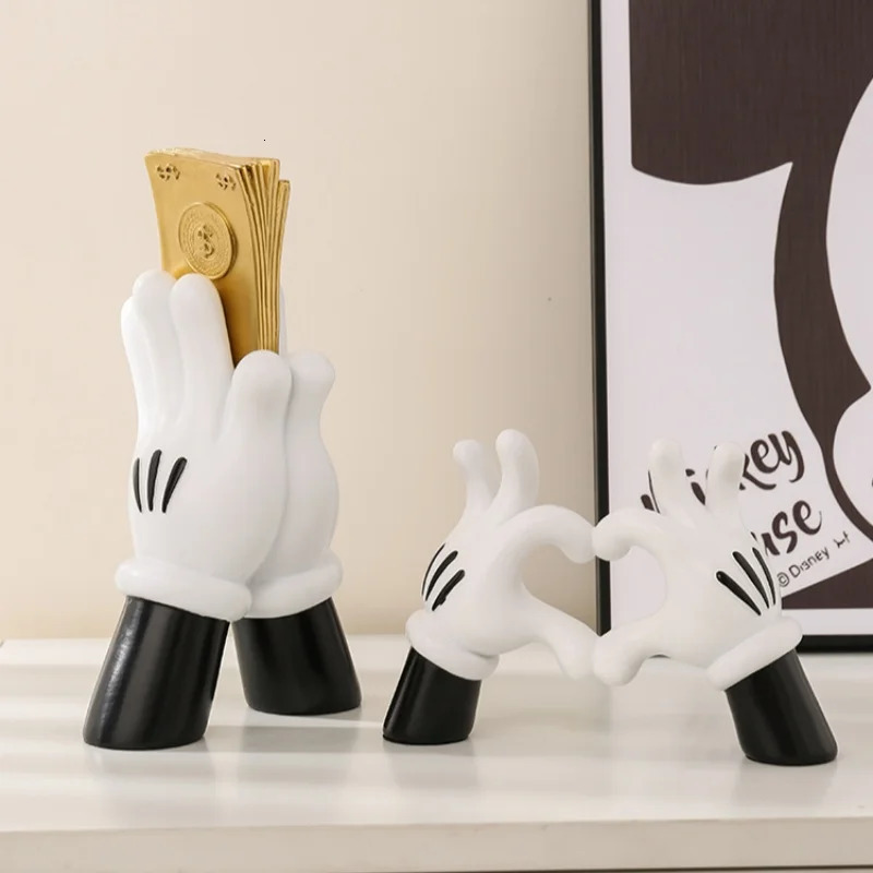 Esthetic Hand Figurines Creative Resin Worship Money Statue Funny Sculpture Desktop Decor Luxury Living Room Luxury Decoration 250725
