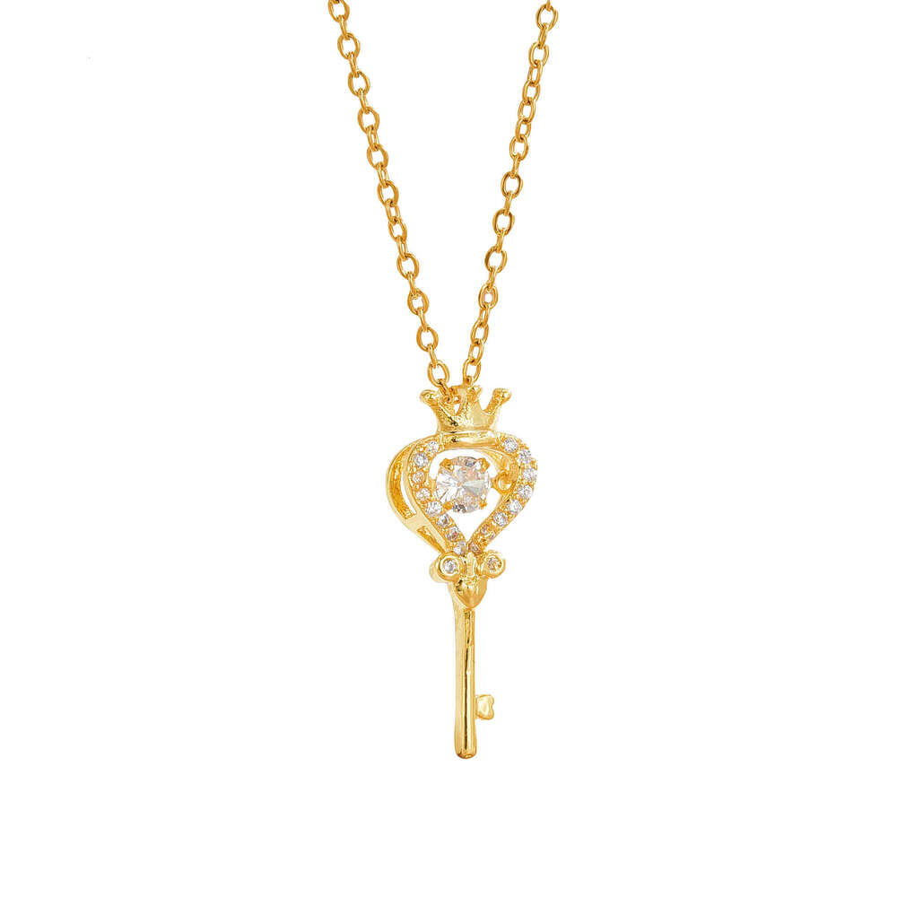 New Heart-Shaped Smart Key Pendant Titanium Steel Necklace For Women Fashionable Niche Versatile Design Collarbone Chain Jewelry 60E