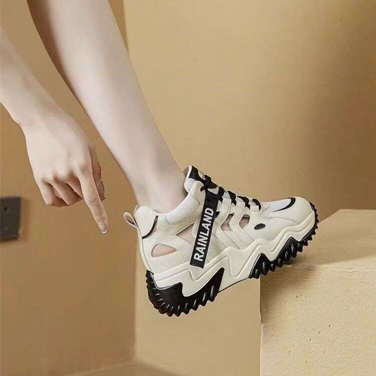 Pre-Order Trendy Dad Shoes for Women Summer 2024 New Hollow Mesh Versatile Thick-Soled Casual