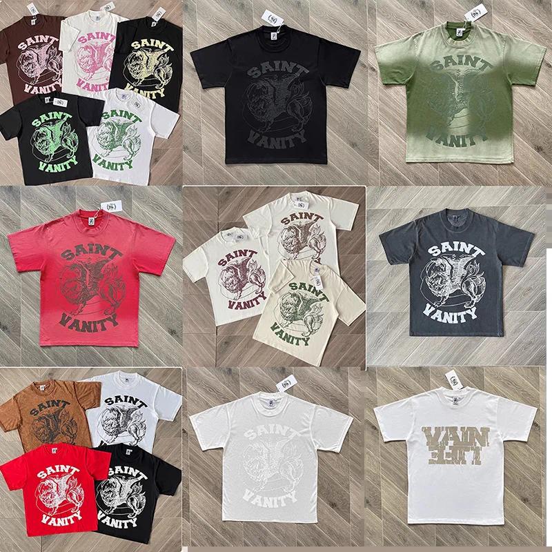 SAINT VANITY T-Shirts collection of letter logo High-quality pure cotton material with a variety of color options.