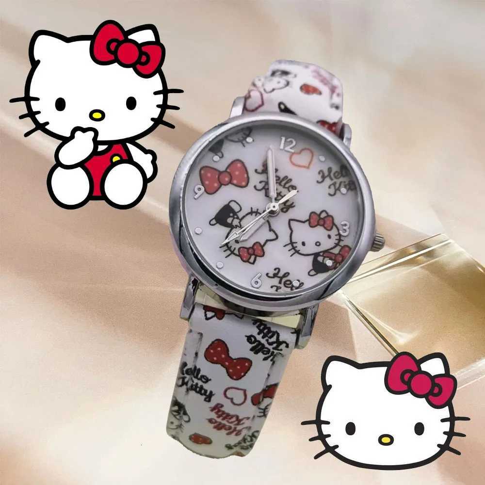 Sanrio Children Watches Hello Kitty Cartoon Waterproof Kid Watch Quartz Pu Leather Strap Sports Quartz Watch Birthday Gift. w250716