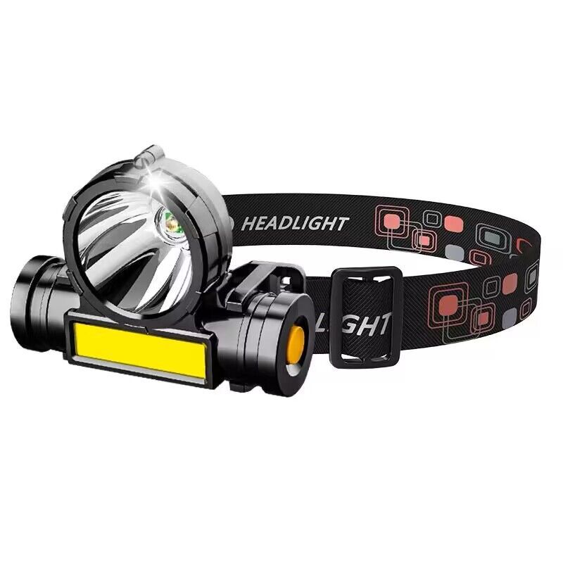 Portable Fishing Headlamp with USB Charging COB Side Light for Outdoor Use