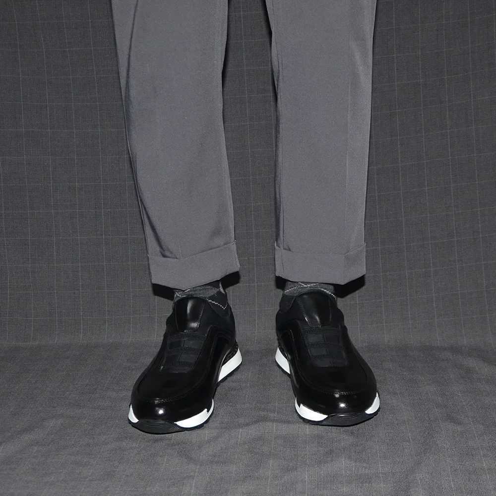 Classic Brand Design Man Casual Sneakers Genuine Cow Leather Handmade Slip-On Fashion Sneaker Mens Loafers Mens Shoes W250716