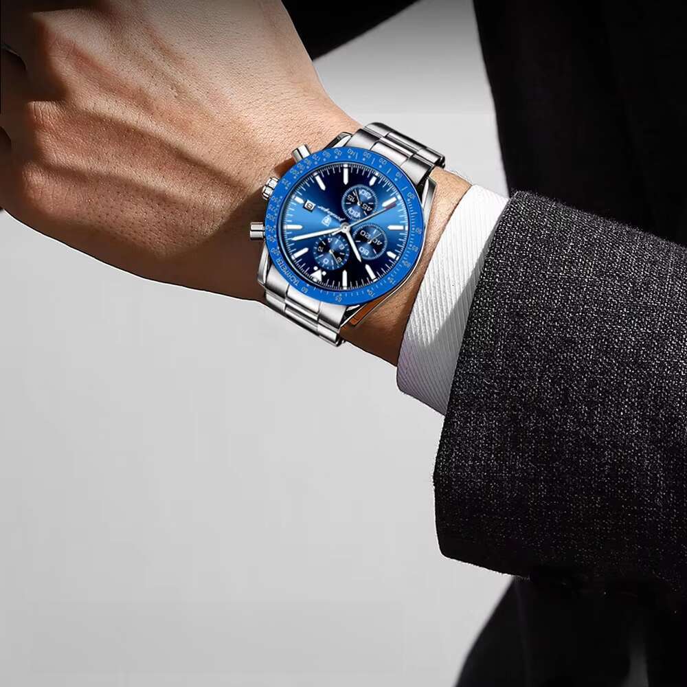 DHwatches Men's Sports Silicone Watch - 50M Waterproof Chronograph Quartz Wristwatch with Date & Tachymeter (Model 988)