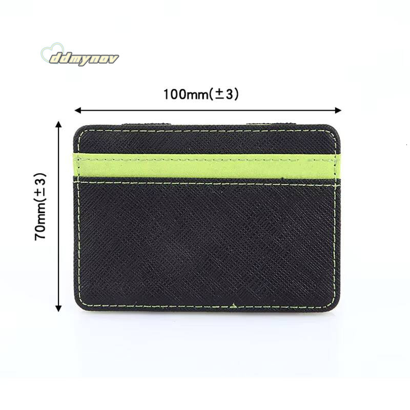 Ultra Thin PU Leather Women Men Magic Wallets Mini Small Coin Purses Portable Short Business Credit Card Holder Clutch Bag Case ddmynov