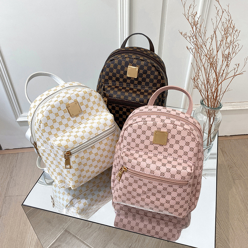 Free Shipping New Designer Vintage backpack cute polka dots printing casual daily outdoor hot mini handbag