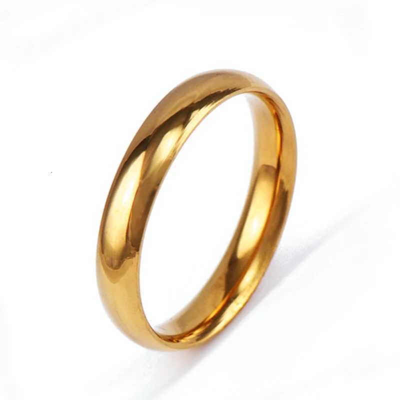 4mm 6mm Solid Spherical Curved Band Ring Couple Jewelry Stainless Steel Simple Smooth Rings Rose Gold Silver Color Size 4 To 10 S250716